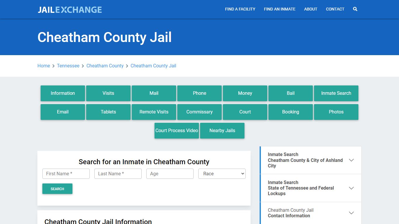 Cheatham County Jail Roster Lookup, TN, Inmate Search